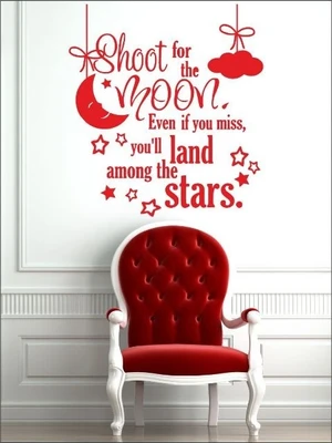 82% OFF on Wall1ders Shoot For The Moon PVC Vinyl Sticker Sticker Pack of 1