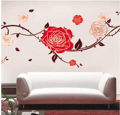 33% OFF on Pindia Red Rose Design Wall Sticker 33% OFF on Pindia Red Rose Design Wall Sticker
