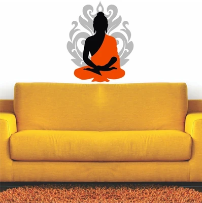 25% OFF on Chipakk Buddha 3- Black Medium Pigmented Polyvinyl Films Imported Sticker