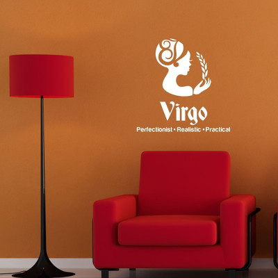 Chipakk Virgo Zodiac Decal - White-M Pigmented Polyvinyl Films Imported Sticker