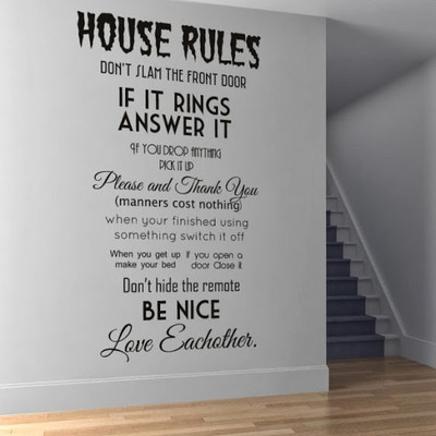 50% OFF on DeStudio DeStudio House rules One Wall Stickers Size MEGA WALL STICKER Sticker
