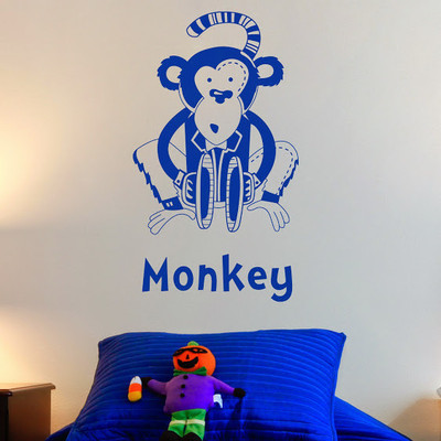 50% OFF on DeStudio Monkey Silhouette Kids Wall Sticker Sticker