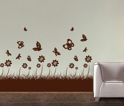 86% OFF on D��cor Kafe Decal Style ButterFlies Wall Art Large Size- 37*26 Inch Wall Sticker Sticker Pack of 1