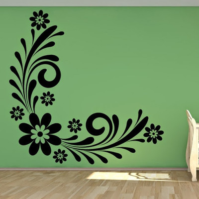 50% OFF on DeStudio Daisy Corner Floral Flowers One Size Mega Wall Sticker