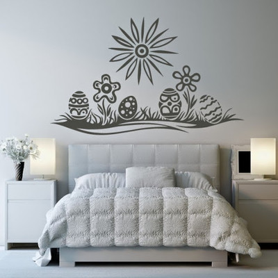 68% OFF on DeStudio Flowers Easter Eggs Seasonal One Size Small Wall Sticker