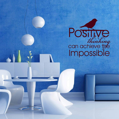40% OFF on Creative Width Decor Positive Thinking Vinyl Sticker Sticker Pack of 1