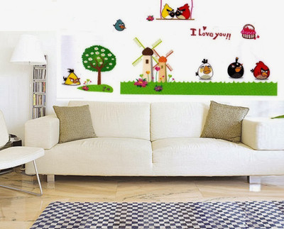 80% OFF on Uberlyfe Angry Birds Wind Mill Vinyl Sticker Pack of 1