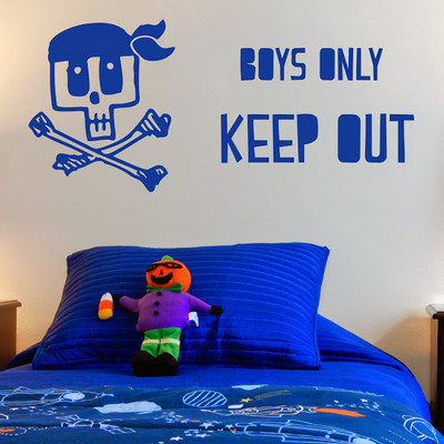 50% OFF on DeStudio Boys Pirate Keep Out Kids Decal Wall Sticker Sticker