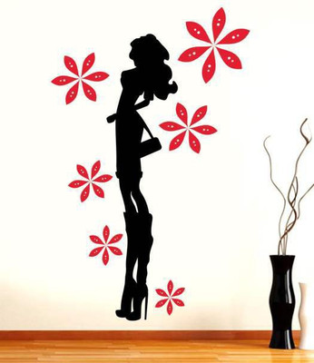 50% OFF on Hoopoe Decor Fashion Girl Wall Sticker Pack of 1