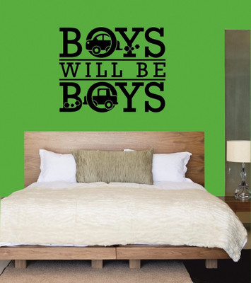 27% OFF on meSleep Boys Design Black PVC Sticker Pack of 1