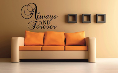 35% OFF on meSleep Always And Forever Design Black PVC Sticker Pack of 1