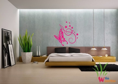 55% OFF on Wall Whispers Butterfly and Music Notes Vinyl Sticker