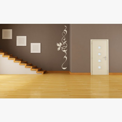 50% OFF on DeStudio Bud Flower Straight Line Floral Embellishment One Size Giant WALL STICKER Sticker