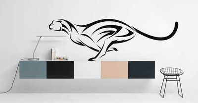 33% OFF on Hoopoe Decor Running leopard 1 Wall Sticker Pack of 1