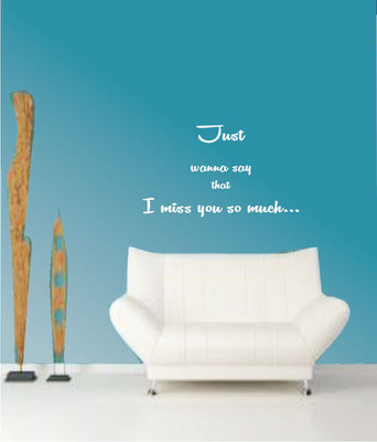 50% OFF on Ritzy I Miss You Sooo Much Living Room Wall Quotes Wall Decal Sticker