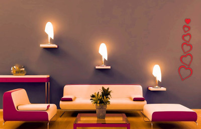 66% OFF on DeStudio 6 Red Hearts 3D Acrylic Sticker Pack of 6