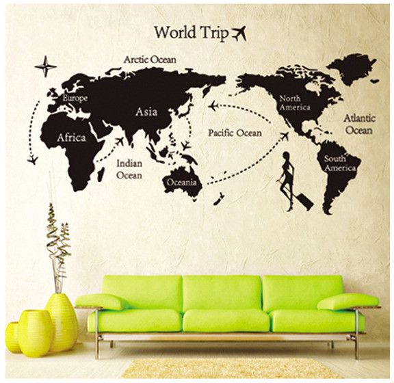 33% OFF on Pindia World Trip Design Wall Sticker 33% OFF on Pindia World Trip Design Wall Sticker