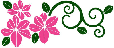 Chipakk Curvy flower 2 - Pink Wall Decal Medium Pigmented Polyvinyl Films Imported Sticker