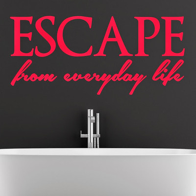 50% OFF on DeStudio Escape Life Two Color Red Size 135 X 60 Cms Wall Sticker