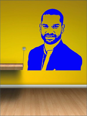 82% OFF on Wall1ders Shikhar Dhawan PVC Vinyl Sticker Pack of 1