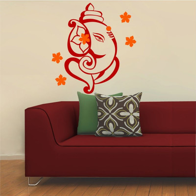 Chipakk Ganesha 1 - Maroon Small Pigmented Polyvinyl Films Imported Sticker