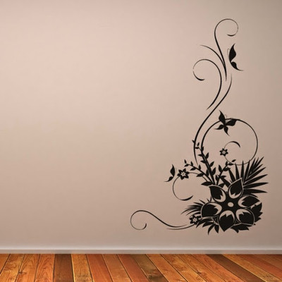 50% OFF on DeStudio Flowers Butterflies Floral One Size Jumbo WALL STICKER Sticker