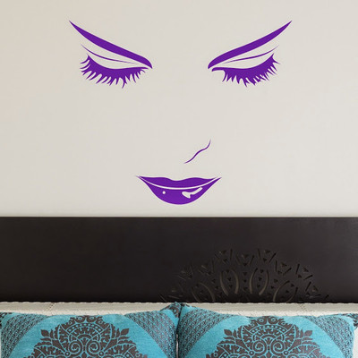 50% OFF on DeStudio Woman Beauty Lips Girls2 Color Purple Size 135 X 60 Cms Wall Sticker