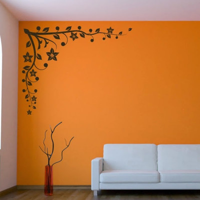 50% OFF on DeStudio Decorative Corner Floral Size Giant WALL STICKER Sticker
