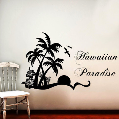 87% OFF on DeStudio Hawaiian Paradise Size Tiny Wall Sticker