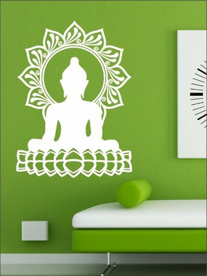 80% OFF on Wall1ders Lotus Buddha PVC Vinyl Sticker Sticker Pack of 1