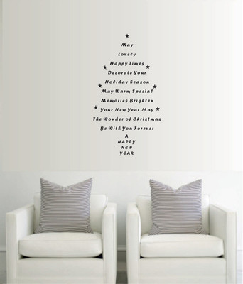 50% OFF on Ritzy Xmas & New Year Wishes Wall Quotes Wall Decal Sticker