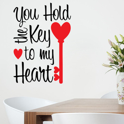 76% OFF on Decor Kafe Decal Style Key To Heart Small Size-13*19 Inch Vinyl Film Sticker Pack of 1