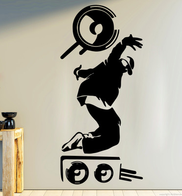 80% OFF on D��cor Kafe Decal Style Music Men Wall Sticker Large Size-14*31 Inch Wall Sticker Sticker Pack of 1