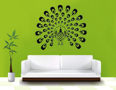 37% OFF on Hoopoe Decor Dancing Peakcock Wall Sticker Pack of 1