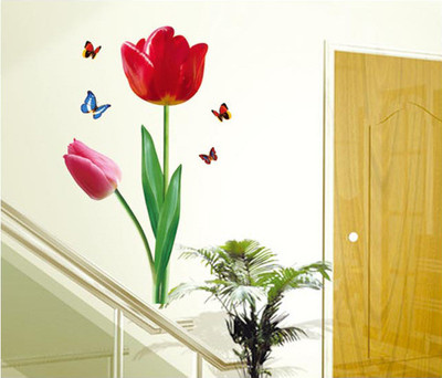 33% OFF on Pindia Beautiful Flower & Butterfly Design Wall Sticker 33% OFF on Pindia Beautiful Flower & Butterfly Design Wall Sticker