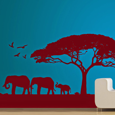 66% OFF on DeStudio DeStudio Morning Tree Two Wall Stickers Size SMALL WALL STICKER Sticker