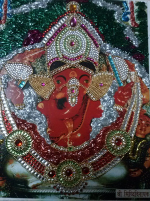 Radhika Arts Siddhivinayak'S Paintings Frames 8X 10 Inches Paper Sticker