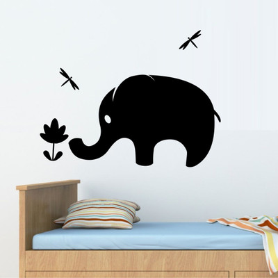 25% OFF on Chipakk Chalkboard Elephant Medium Pigmented Polyvinyl Films Imported Sticker