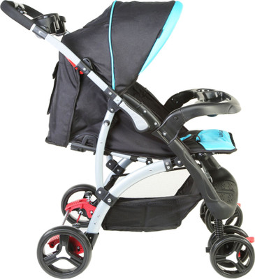Luvlap Sports - Baby Stroller (Black, Orange) 