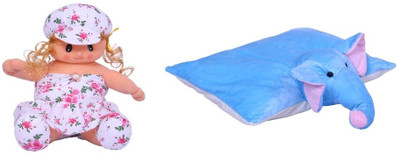 55% OFF on E soft Gudia Doll 50cm with Folding Cushion(40cm) Combo - 12 Inch 55% OFF on E soft Gudia Doll 50cm with Folding Cushion(40cm) Combo - 12 Inch
