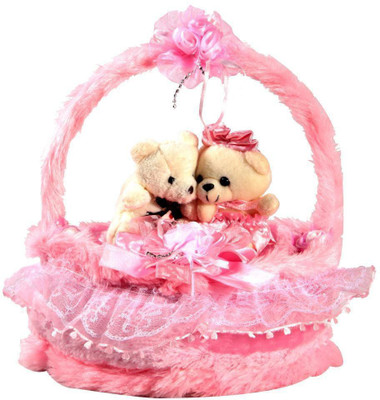 15% OFF on Tokenz Pink Love Couple Basket - 10 inch
