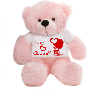 23% OFF on Grabadeal Big Teddy Bear wearing a Romantic Love Couple T-shirt - 24 Inch