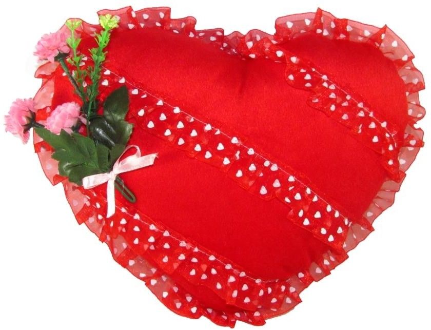 47% OFF on Tickles Heart Cushion with Rose - 28 cm 47% OFF on Tickles Heart Cushion with Rose - 28 cm