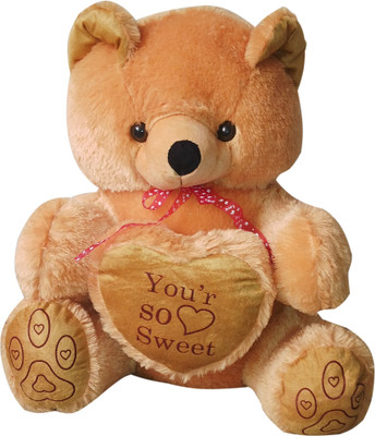 GRJ India 10 Inches Teddy Bear With Heart - 10 inch GRJ India 10 Inches Teddy Bear With Heart - 10 inch