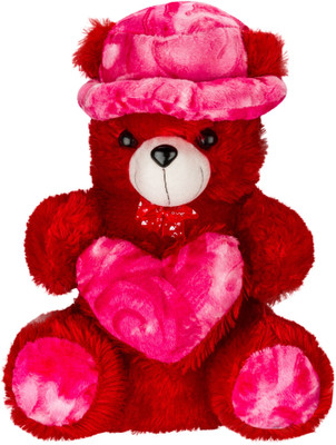 63% OFF on Glitters Adorable Red-Magenta Teddy With Cap And Heart - 30 Inch 63% OFF on Glitters Adorable Red-Magenta Teddy With Cap And Heart - 30 Inch