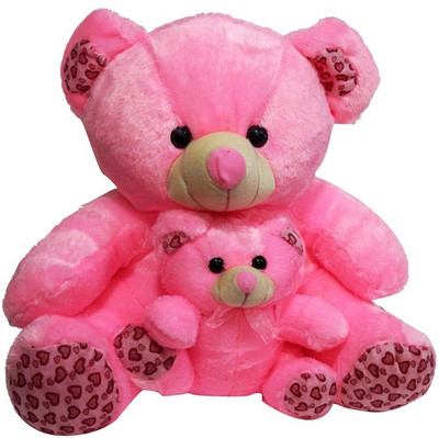 25% OFF on Parv Collections Pink Stuf Bear with small one - 48 cm 25% OFF on Parv Collections Pink Stuf Bear with small one - 48 cm