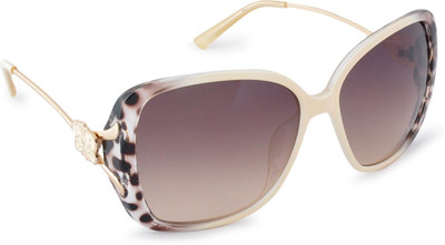 50% OFF on Stol'n Stylish Purple&Cream Printed Over-sized Sunglasses