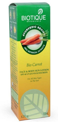 Biotique Bio Carrot Ultra Soothing Face Lotion - SPF 40 Biotique Bio Carrot Ultra Soothing Face Lotion - SPF 40