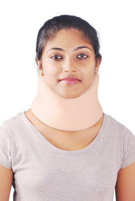 SafeAnBTouch Cervical Collar Soft Boneless Neck Support (M, Beige)