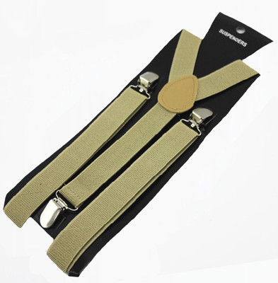 45% OFF on Vecom Y-Back Suspenders for Men Khaki